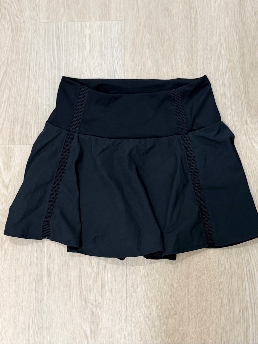 CRZ YOGA Black Circle Skirt with Built-In Shorts